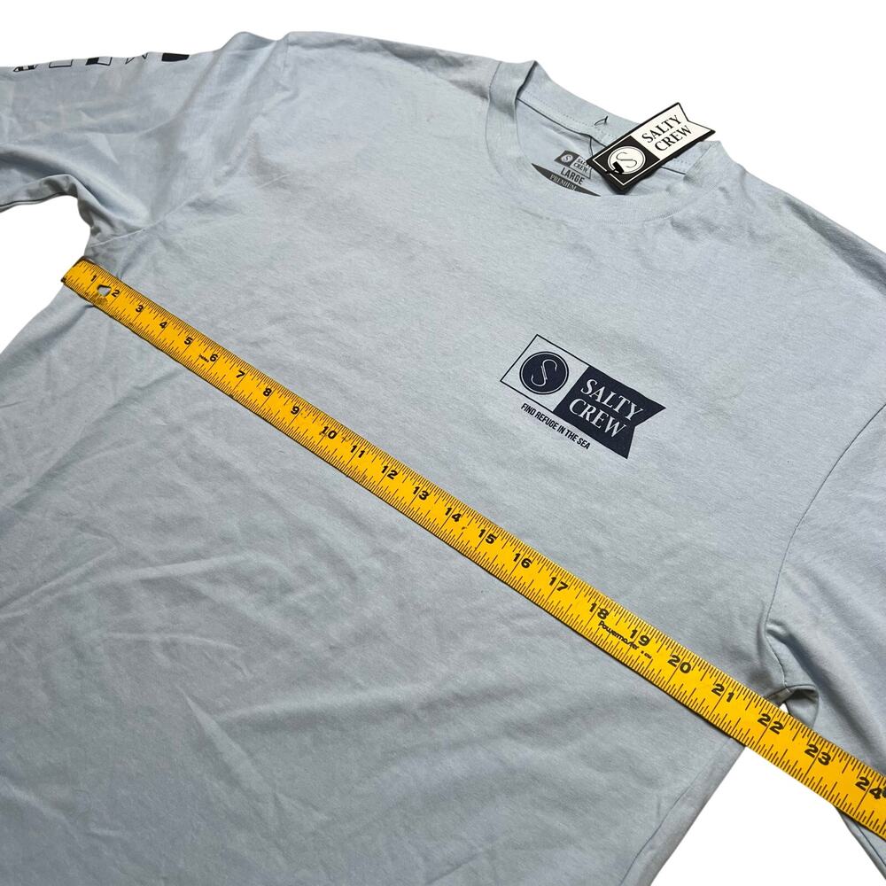 Salty Crew Alpha Premium NWT Long Sleeve T-Shirt Light Blue -‎ L - Picture 7 of 12
